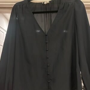 Joie Black Button-Up Blouse
